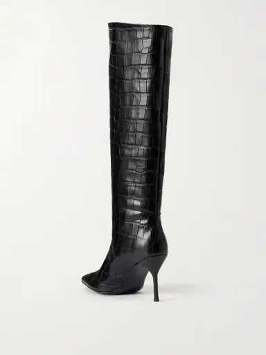 Staud Sebastian Croc-effect Leather Knee Boots | Thumbnail 3
