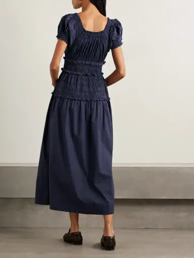 DÔEN Leanne Shirred Gingham Organic Cotton-poplin Midi Dress | Thumbnail 3 DÔEN Leanne Shirred Gingham Organic Cotton-poplin Midi Dress | Thumbnail 3