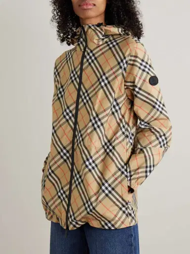Burberry Checked Hooded Shell Jacket | Thumbnail 3