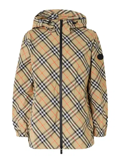 Burberry Checked Hooded Shell Jacket | Thumbnail 1