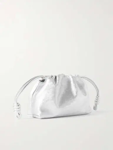 Loewe Flamenco Mini Metallic Leather Clutch | Thumbnail 3