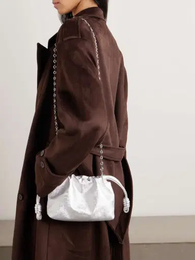 Loewe Flamenco Mini Metallic Leather Clutch | Thumbnail 6