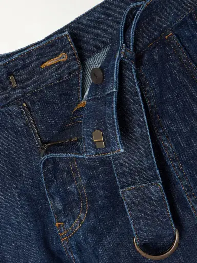 Loewe Belted Pleated High-rise Wide-leg Jeans | Thumbnail 5