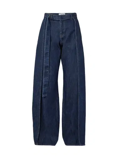 Loewe Belted Pleated High-rise Wide-leg Jeans | Thumbnail 1