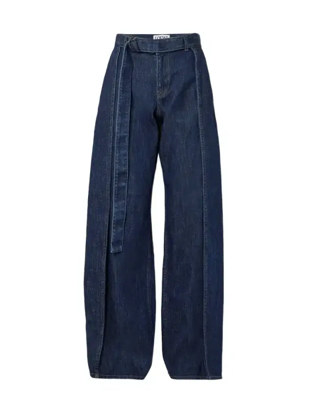 Belted Pleated High-rise Wide-leg Jeans