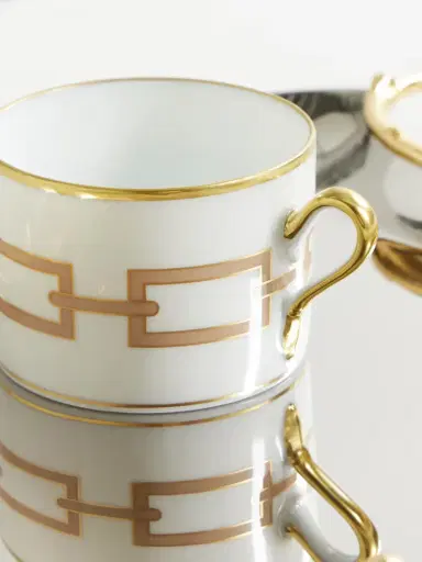 GINORI 1735 Gold-plated Porcelain Tea Cup | Thumbnail 3