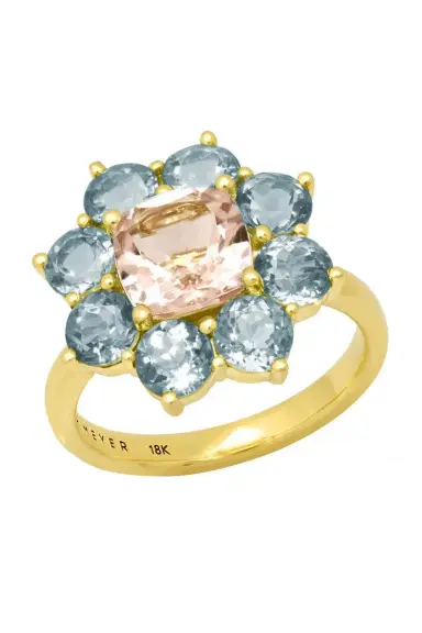 Jennifer Meyer Aquamarine Morganite XL Flower Ring | Thumbnail 1