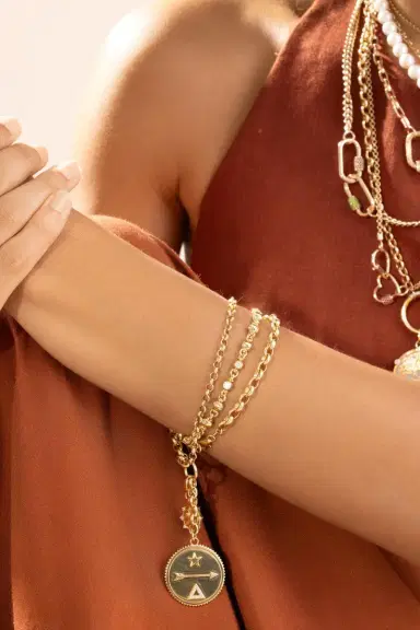 Marla Aaron Diamond Small Rolling Can Chain Bracelet | Thumbnail 1 Marla Aaron Diamond Small Rolling Can Chain Bracelet | Thumbnail 1