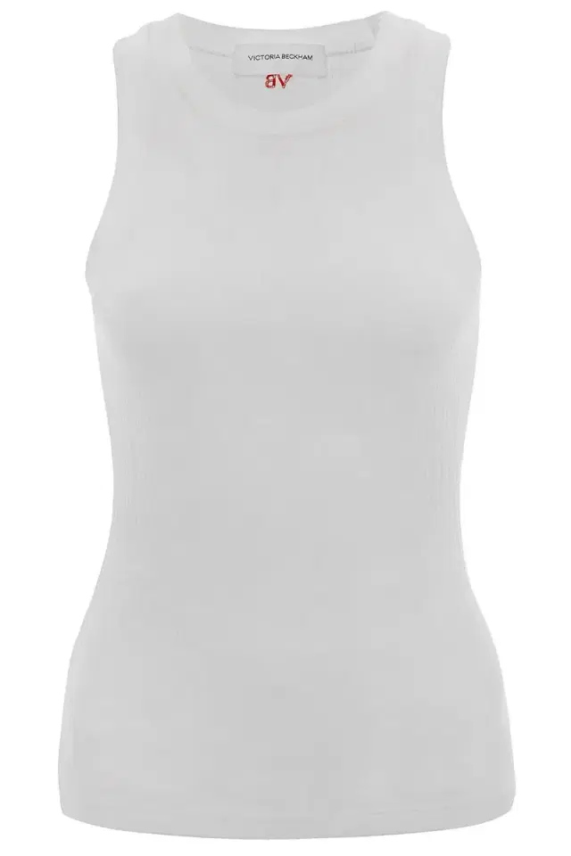 Victoria Beckham Rib Tank - White