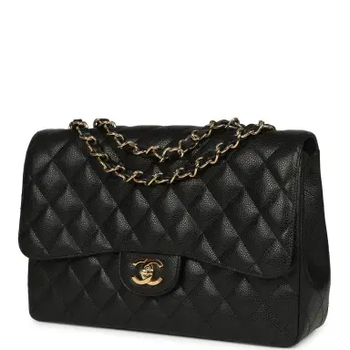 Chanel Chanel Jumbo Classic Single Flap Bag Black Caviar Gold Hardware | Thumbnail 5 Chanel Chanel Jumbo Classic Single Flap Bag Black Caviar Gold Hardware | Thumbnail 5