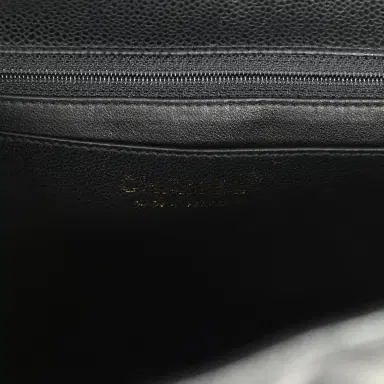 Chanel Chanel Jumbo Classic Single Flap Bag Black Caviar Gold Hardware | Thumbnail 9 Chanel Chanel Jumbo Classic Single Flap Bag Black Caviar Gold Hardware | Thumbnail 9