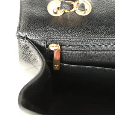 Chanel Chanel Jumbo Classic Single Flap Bag Black Caviar Gold Hardware | Thumbnail 10 Chanel Chanel Jumbo Classic Single Flap Bag Black Caviar Gold Hardware | Thumbnail 10