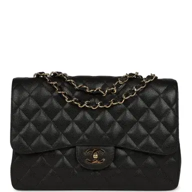 Chanel Chanel Jumbo Classic Single Flap Bag Black Caviar Gold Hardware | Thumbnail 1 Chanel Chanel Jumbo Classic Single Flap Bag Black Caviar Gold Hardware | Thumbnail 1