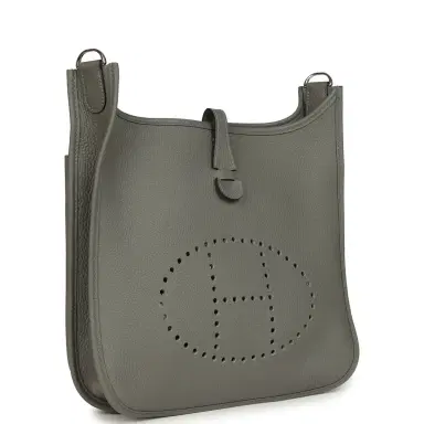 HERMÈS Hermes Evelyne III PM Gris Meyer Clemence Palladium Hardware | Thumbnail 2 HERMÈS Hermes Evelyne III PM Gris Meyer Clemence Palladium Hardware | Thumbnail 2