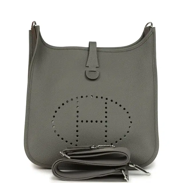 hermes Hermes Evelyne III PM Gris Meyer Clemence Palladium Hardware