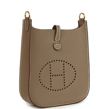 HERMÈS Hermes Evelyne Sellier TPM Etoupe Epsom Gold Hardware | Thumbnail 2