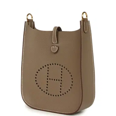 HERMÈS Hermes Evelyne Sellier TPM Etoupe Epsom Gold Hardware | Thumbnail 5