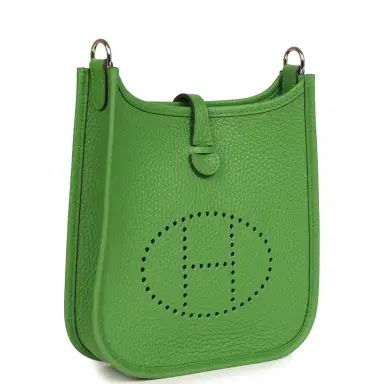HERMÈS Hermes Evelyne TPM Vert Yucca Clemence Palladium Hardware | Thumbnail 2 HERMÈS Hermes Evelyne TPM Vert Yucca Clemence Palladium Hardware | Thumbnail 2