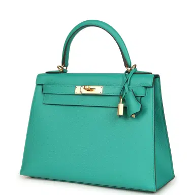 HERMÈS Hermes Kelly Sellier 28 Vert Jade Epsom Gold Hardware | Thumbnail 5 HERMÈS Hermes Kelly Sellier 28 Vert Jade Epsom Gold Hardware | Thumbnail 5