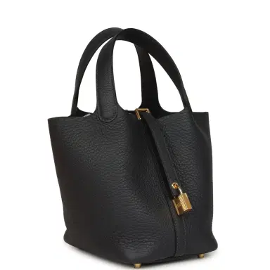 HERMÈS Hermes Picotin Lock 18 Caban Clemence Gold Hardware | Thumbnail 2 HERMÈS Hermes Picotin Lock 18 Caban Clemence Gold Hardware | Thumbnail 2