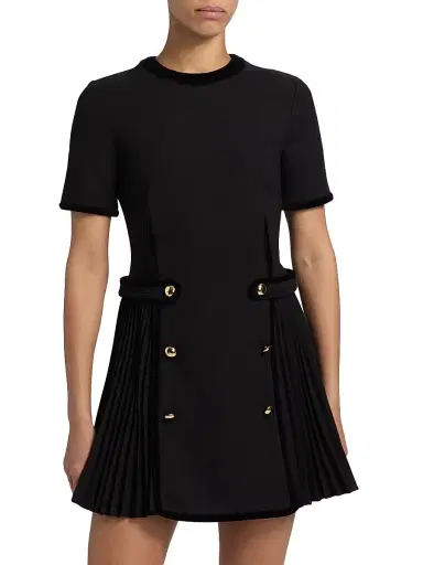 SIMKHAI Women's Doria Pleated Minidress - Black | Thumbnail 3 SIMKHAI Women's Doria Pleated Minidress - Black | Thumbnail 3