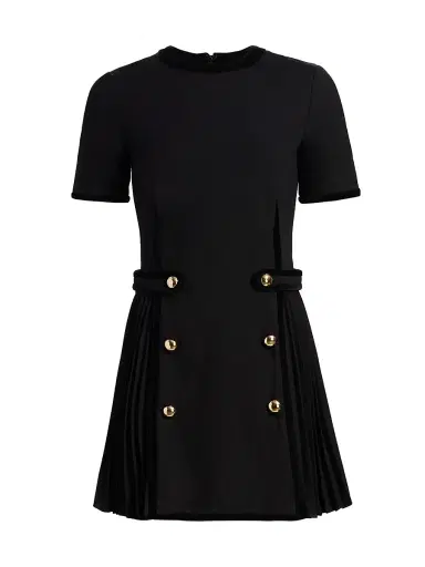 SIMKHAI Women's Doria Pleated Minidress - Black | Thumbnail 1 SIMKHAI Women's Doria Pleated Minidress - Black | Thumbnail 1