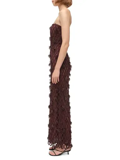Simkhai Women's Iridessa Beaded Fishnet Gown | Thumbnail 3 Simkhai Women's Iridessa Beaded Fishnet Gown | Thumbnail 3