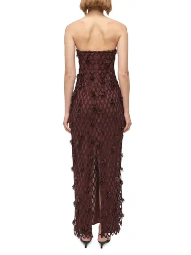 Simkhai Women's Iridessa Beaded Fishnet Gown | Thumbnail 4 Simkhai Women's Iridessa Beaded Fishnet Gown | Thumbnail 4