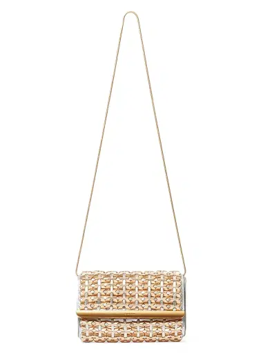 SIMKHAI Women's Rola Beaded Metallic Leather Convertible Clutch - Silver | Thumbnail 4