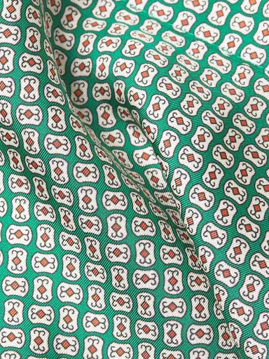 Simkhai Men's Clarke Printed Silk Shirt - Kelly Green Foulard Print - Size Large | Thumbnail 6 Simkhai Men's Clarke Printed Silk Shirt - Kelly Green Foulard Print - Size Large | Thumbnail 6