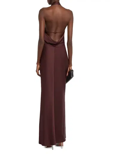 Simkhai Women's Reannon Draped Satin Gown | Thumbnail 4