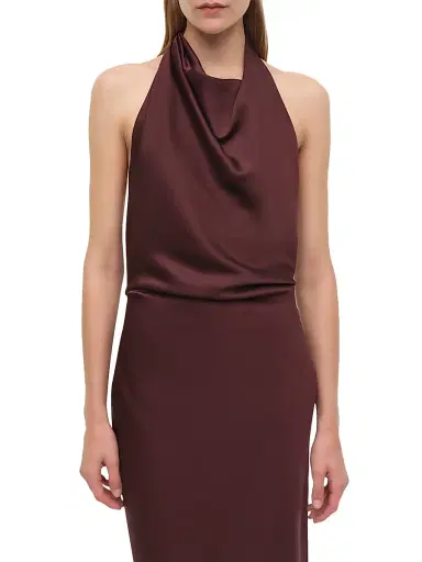 Simkhai Women's Reannon Draped Satin Gown | Thumbnail 5