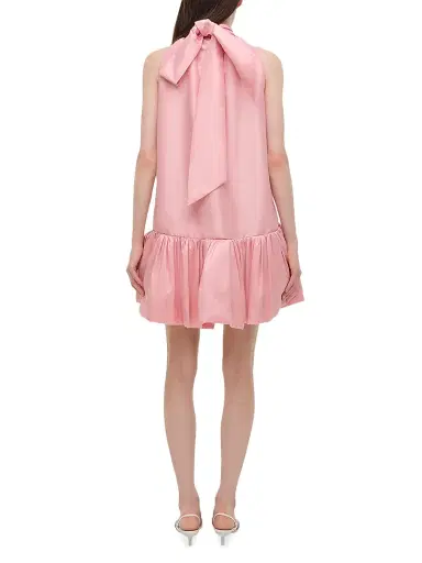 SIMKHAI Women's Hope Taffeta Bow Tie Minidress - Dusty Rose | Thumbnail 3