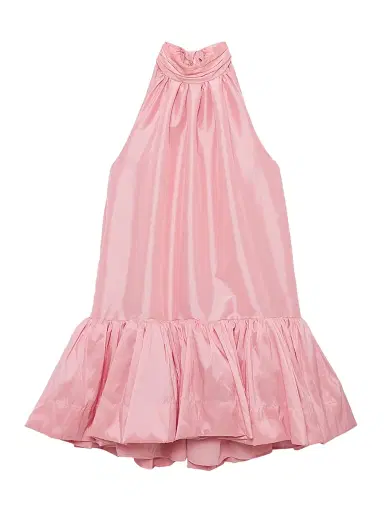 SIMKHAI Women's Hope Taffeta Bow Tie Minidress - Dusty Rose | Thumbnail 1
