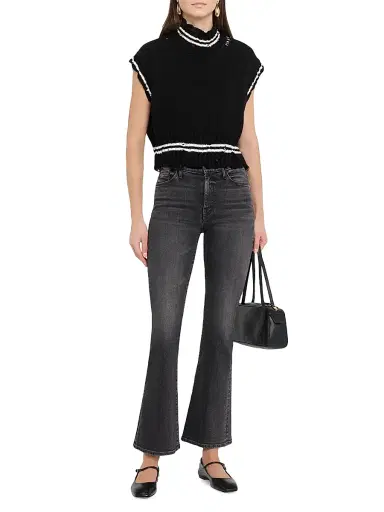 Mother Women's The Weekender Mid-Rise Stretch Flare Jeans - Nighty Night - Size 34 | Thumbnail 2