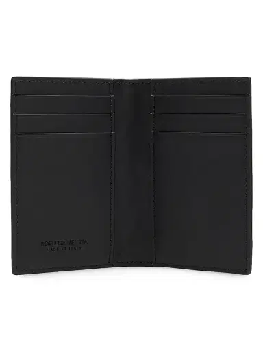 Bottega Veneta Men's Intreciatto Leather Flap Card Case - Black | Thumbnail 3 Bottega Veneta Men's Intreciatto Leather Flap Card Case - Black | Thumbnail 3