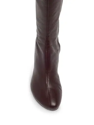Bottega Veneta Women's Lagoon 60MM Leather Knee-High Boots - Bordeaux | Thumbnail 4