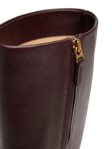 Bottega Veneta Women's Lagoon 60MM Leather Knee-High Boots - Bordeaux | Thumbnail 5
