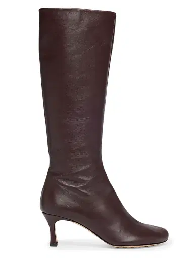 Bottega Veneta Women's Lagoon 60MM Leather Knee-High Boots - Bordeaux | Thumbnail 1