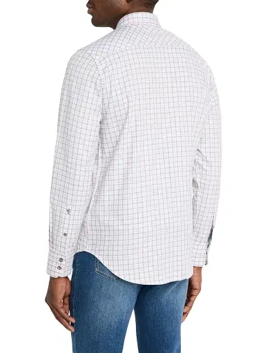 Robert Graham Men's Darrington Mini-Check Cotton Shirt - Tan - Size XXL | Thumbnail 4 Robert Graham Men's Darrington Mini-Check Cotton Shirt - Tan - Size XXL | Thumbnail 4