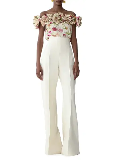 Carolina Herrera Women's Diane Wool Wide-Leg Pants - | Thumbnail 2
