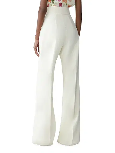 Carolina Herrera Women's Diane Wool Wide-Leg Pants - | Thumbnail 3