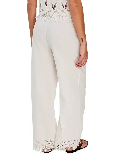 RAILS Women's Emmie Lace Drawstring Pants - White Palm Embroidery - Size Medium | Thumbnail 4