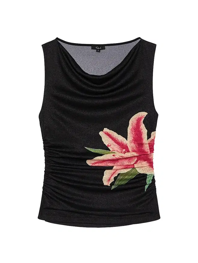 Rails Women's Fete Floral Draped Top - Peach Lily