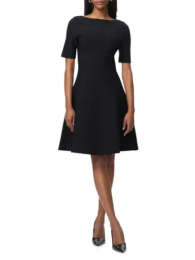 Hervé Léger Women's The Donna Pointelle-Knit Dress - Black | Thumbnail 3 Hervé Léger Women's The Donna Pointelle-Knit Dress - Black | Thumbnail 3