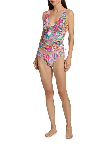 Johnny Was Women's Crispire Print Ruched Hipster Bikini Bottom - Crispire - Size XXL | Thumbnail 2 Johnny Was Women's Crispire Print Ruched Hipster Bikini Bottom - Crispire - Size XXL | Thumbnail 2