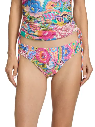 Johnny Was Women's Crispire Print Ruched Hipster Bikini Bottom - Crispire - Size XXL | Thumbnail 3 Johnny Was Women's Crispire Print Ruched Hipster Bikini Bottom - Crispire - Size XXL | Thumbnail 3
