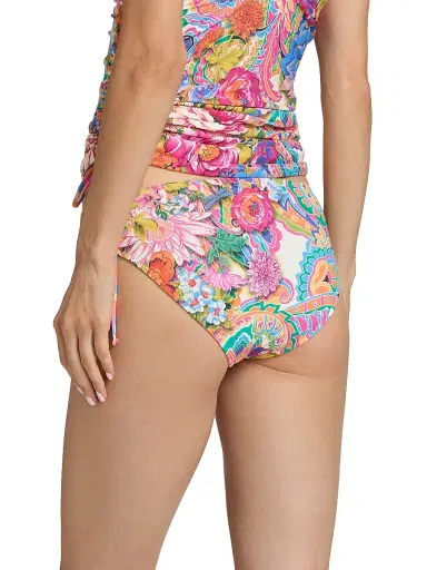 Johnny Was Women's Crispire Print Ruched Hipster Bikini Bottom - Crispire - Size XXL | Thumbnail 4 Johnny Was Women's Crispire Print Ruched Hipster Bikini Bottom - Crispire - Size XXL | Thumbnail 4