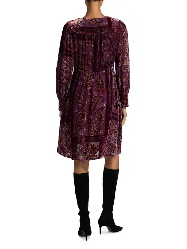 Johnny Was Women's Kinney Burnout Velvet Dress - Domitila | Thumbnail 5