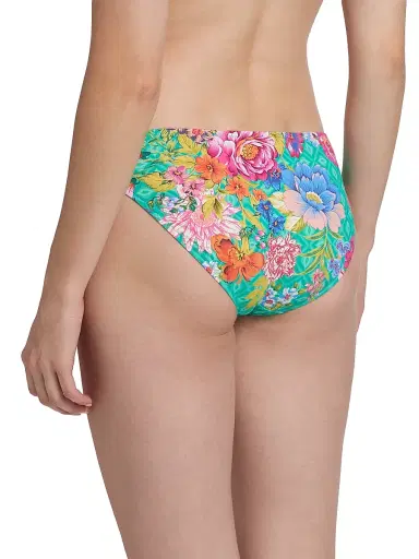 Johnny Was Women's Sweetspire Print Ruched Hipster Bikini Bottom - Sweetspire - Size Large | Thumbnail 4